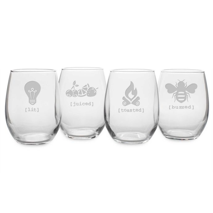 bed bath beyond stemless wine glasses