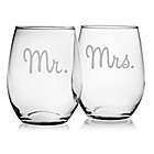 Alternate image 0 for Susquehanna Glass Mr. & Mrs. Stemless Wine Glasses (Set of 2)