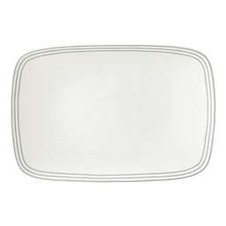 kate spade new york Charlotte Street™ 16-Inch Rectangular Serving Platter in White/Slate