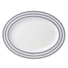 Alternate image 0 for kate spade new york Charlotte Street&trade; 17-Inch Oval Serving Platter in White/Slate