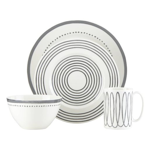 kate spade new york Charlotte Street™ West Dinnerware Collection in Slate |  Bed Bath & Beyond