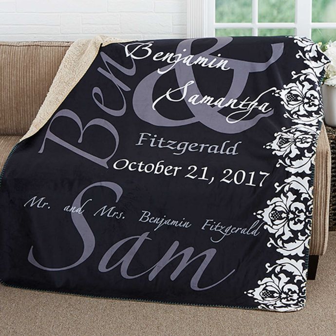 Wedding Personalized Throw | Lillian Vernon