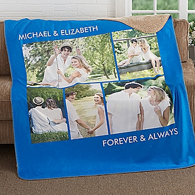 Picture Perfect 5-Photo Premium Sherpa Throw Blanket. View a larger version of this product image.