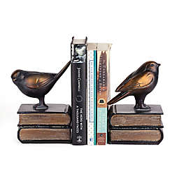 Danya B. Birds on Books Bookend Set in Bronze