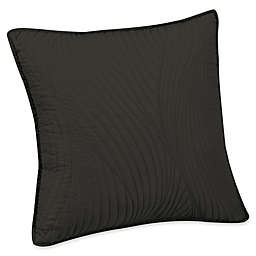 Brielle Stream Square Throw Pillow in Dark Grey