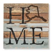 Sweet Bird & Co.&trade; Alaska Home State 14-Inch x 14-Inch Reclaimed Wood Wall Art