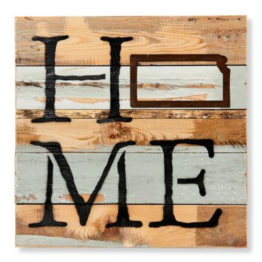 Sweet Bird & Co.&trade; Kansas Home State 14-Inch x 14-Inch Reclaimed Wood Wall Art. View a larger version of this product image.