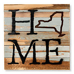 Sweet Bird & Co.™ New York Home State 14-Inch x 14-Inch Reclaimed Wood Wall Art
