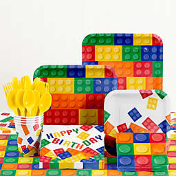 Creative Converting Building Blocks Birthday Party Supplies Kit
