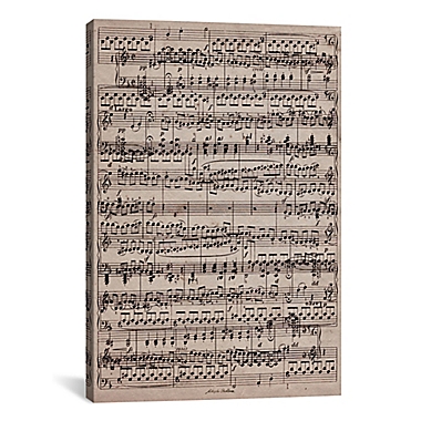 iCanvas "Sheet Music Ode to Joy" Extra-Deep 12-Inch x 18-Inch Canvas Wall Art. View a larger version of this product image.