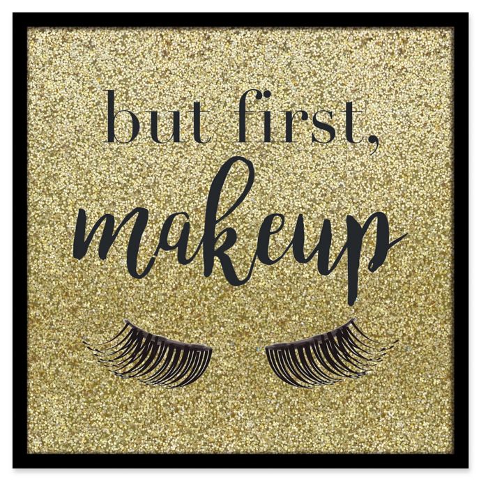 Marmont Hill Just Makeup 18 Inch Square Canvas Wall Art Bed Bath Beyond