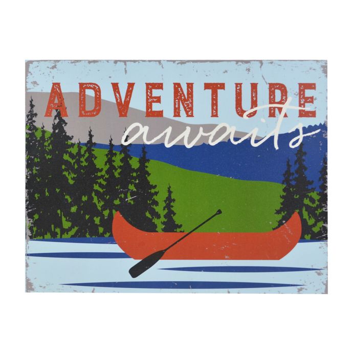 "Adventure Awaits" Wood Wall Art Bed Bath & Beyond