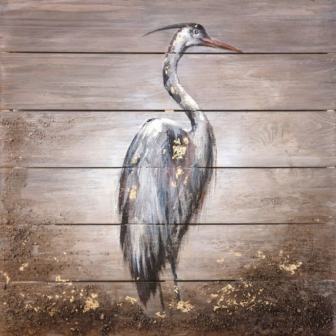 "Blue Heron" Wood Wall Art Bed Bath and Beyond Canada