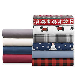 Winter Nights Cotton Flannel Solid Full Sheet Set in Pearl