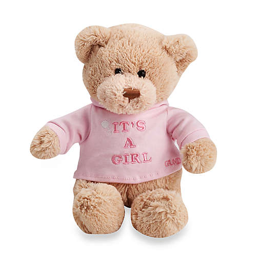 Pink GUND It's a Girl T-Shirt Teddy Bear Stuffed Animal Plush 12" 