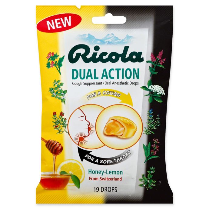 Ricola® 19-Count Dual Action Honey-Lemon Cough Drops | Bed ...