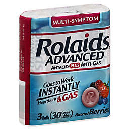 Rolaids® Advanced 30-Count Multi-Symptom Antacid Plus Anti-Gas Assorted Berries Chewable Tablets
