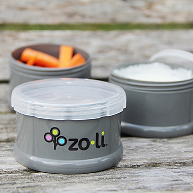 ZoLi PODS Stacking Snack Container in Grey. View a larger version of this product image.