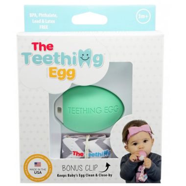 The Teething Egg&trade; Teether in Mint Green. View a larger version of this product image.