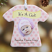 1-Sided It&#39;s A Boy or Girl Christmas Photo Ornament