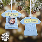 2-Sided It&#39;s A Boy or Girl Photo Christmas Ornament