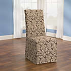 Alternate image 0 for Sure Fit&reg; Scroll Dining Chair Cover in Brown