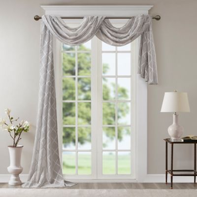 cheap sheer window scarves