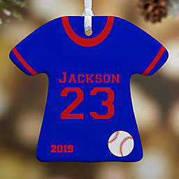 Sports Jersey T-Shirt 1-Sided Christmas Ornament