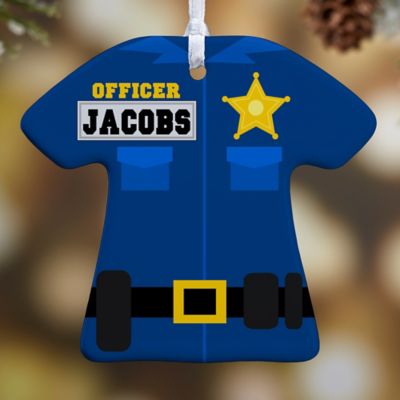 Police Uniform 1-Sided Christmas Ornament