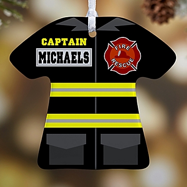 Firefighter Uniform 1-Sided Christmas Ornament. View a larger version of this product image.
