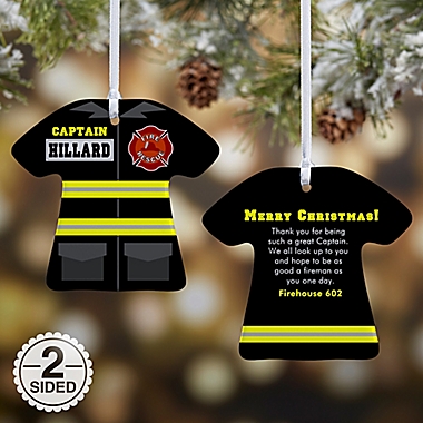 Firefighter Uniform 2-Sided Christmas Ornament. View a larger version of this product image.