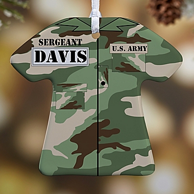 Army Uniform 1-Sided Christmas Ornament. View a larger version of this product image.