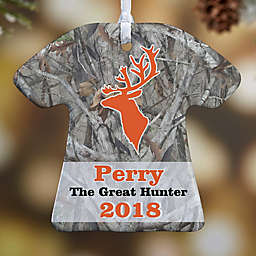 Deer Hunter T-Shirt 1-Sided Christmas Ornament