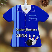 Bowling T-Shirt 1-Sided Christmas Ornament