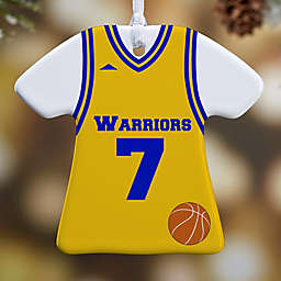 Basketball Sports Jersey T-Shirt 1-Sided Christmas Ornament