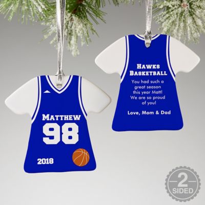 Basketball Sports Jersey T-Shirt Christmas Ornament Collection