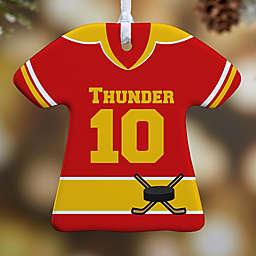 Hockey Sports Jersey T-Shirt 1-Sided Christmas Ornament