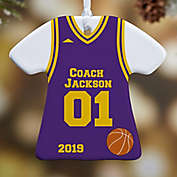 #1 Coach Jersey T-Shirt 1-Sided Christmas Ornament