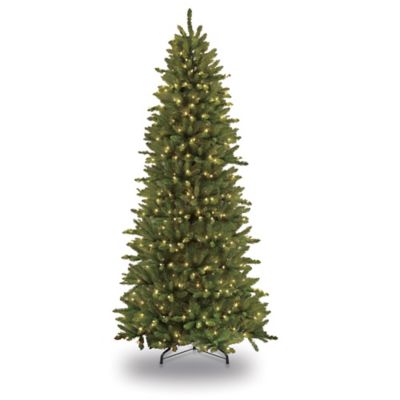 Puleo International Slim Fir Pre-Lit Christmas Tree | Bed Bath & Beyond