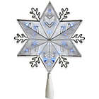 Alternate image 0 for Snowflake 10-Inch 20-Light Star Christmas Tree Topper in Silver