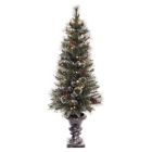 Alternate image 0 for Puleo International 4-Foot Pre-Lit Glittery Potted Tree with Clear Lights
