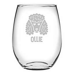 Susquehanna Glass Poodle Face Stemless Wine Glasses (Set of 4)