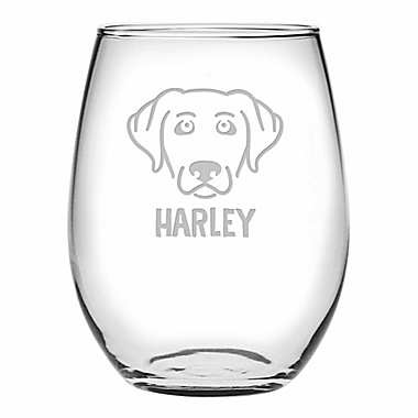 Susquehanna Glass Labrador Retriever Face Stemless Wine Glasses (Set of 4). View a larger version of this product image.