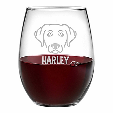Susquehanna Glass Labrador Retriever Face Stemless Wine Glasses (Set of 4). View a larger version of this product image.