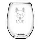 Alternate image 0 for Susquehanna Glass French Bulldog Face Stemless Wine Glasses (Set of 4)