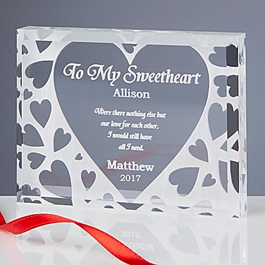 To My Sweetheart Keepsake. View a larger version of this product image.