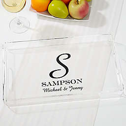 Family Monogram Personalized Acrylic Serving Tray
