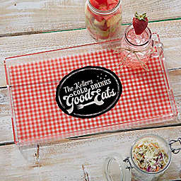 Picnic Plaid Personalized Acrylic Serving Tray