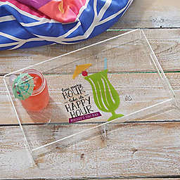 Happy Hour Personalized Acrylic Serving Tray