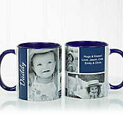 Family Love Photo Collage 11 oz. Coffee Mug in Blue